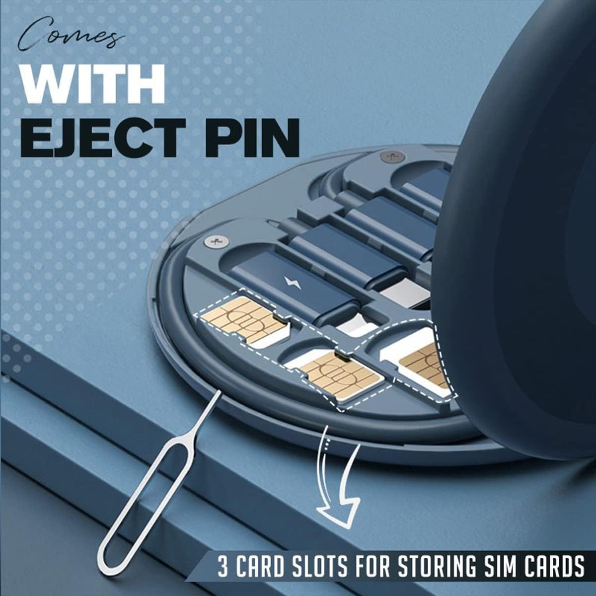 PD 60W Multifunctional USB Type C Data Cable Set Fast Charging For IPhone Xiaomi Charger Storage Box Adapter Card Pin Travel Box