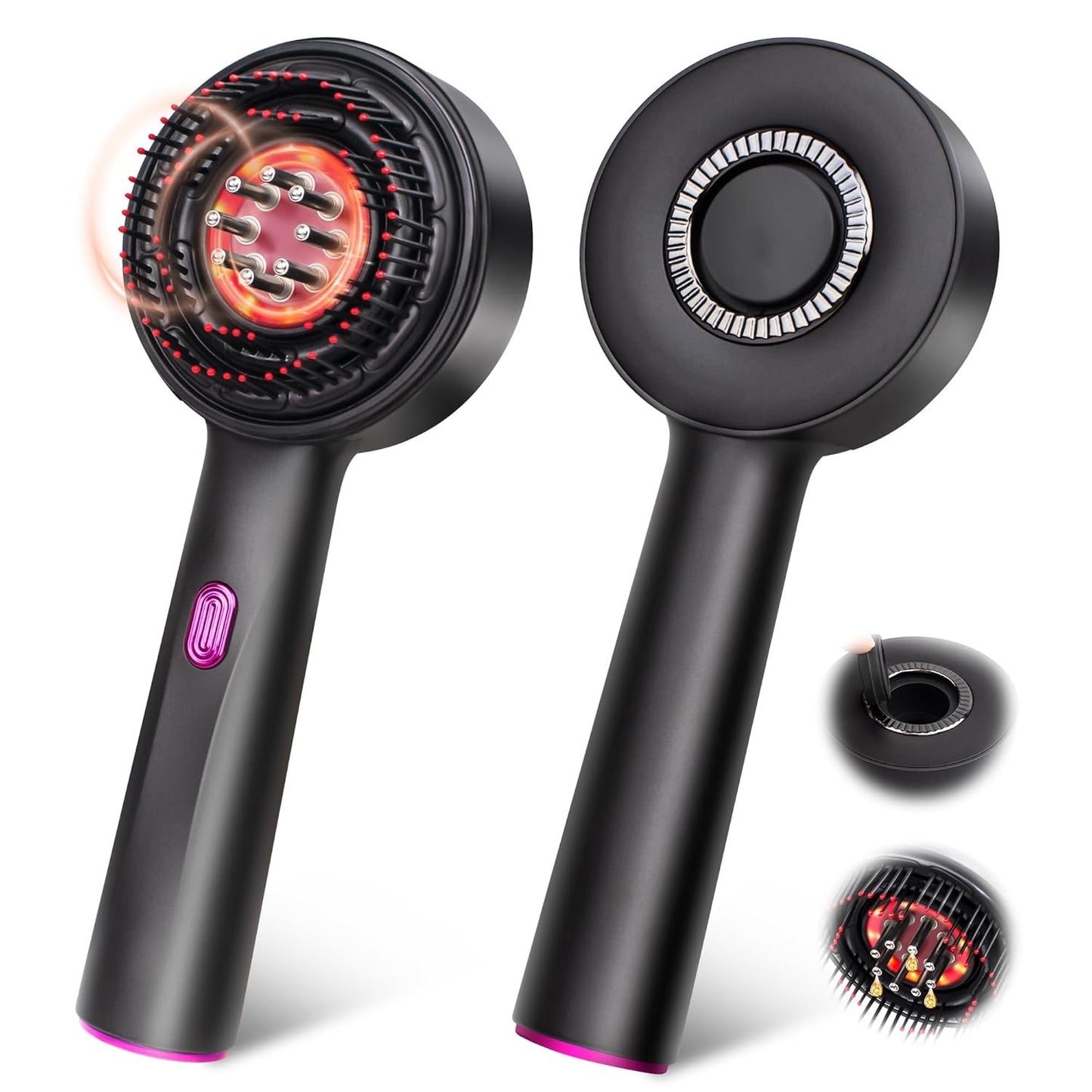 Upgrade 3 in 1 Hair Oil Applicator,Electric Hair Brushes for Hair Growth,Oil Applicator Scalp Massager,IPX7 Waterproof Electric Scalp Massager